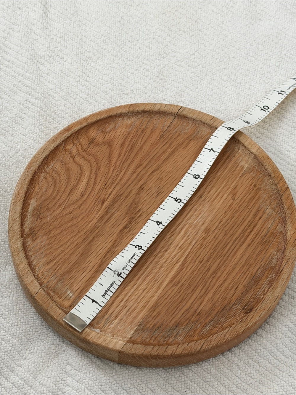 Wooden Round Display Tray - Natural Brown